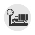 Truck on a scale icon