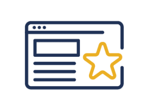 Browser icon with a yellow star